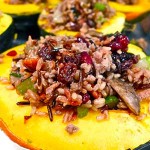 Mushroom and Sage Stuffed Acorn Squash | Becky's Mindful Kitchen